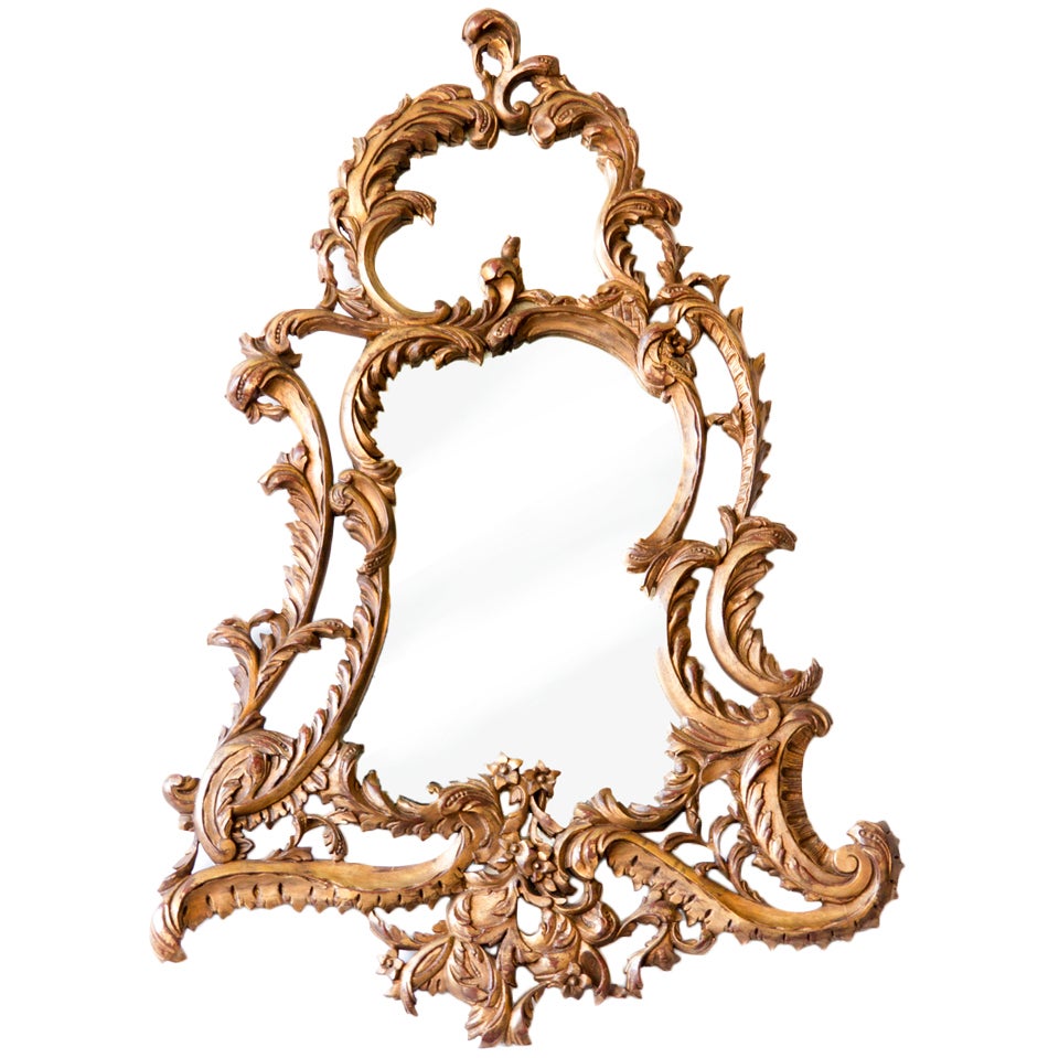Rococo Style Giltwood Mirror at 1stdibs