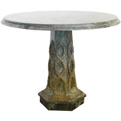 Marble Center Table with Bronze Details