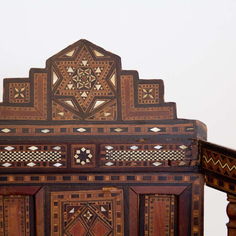 Syrian Arm Chair In Good Condition For Sale In Cathedral City, CA