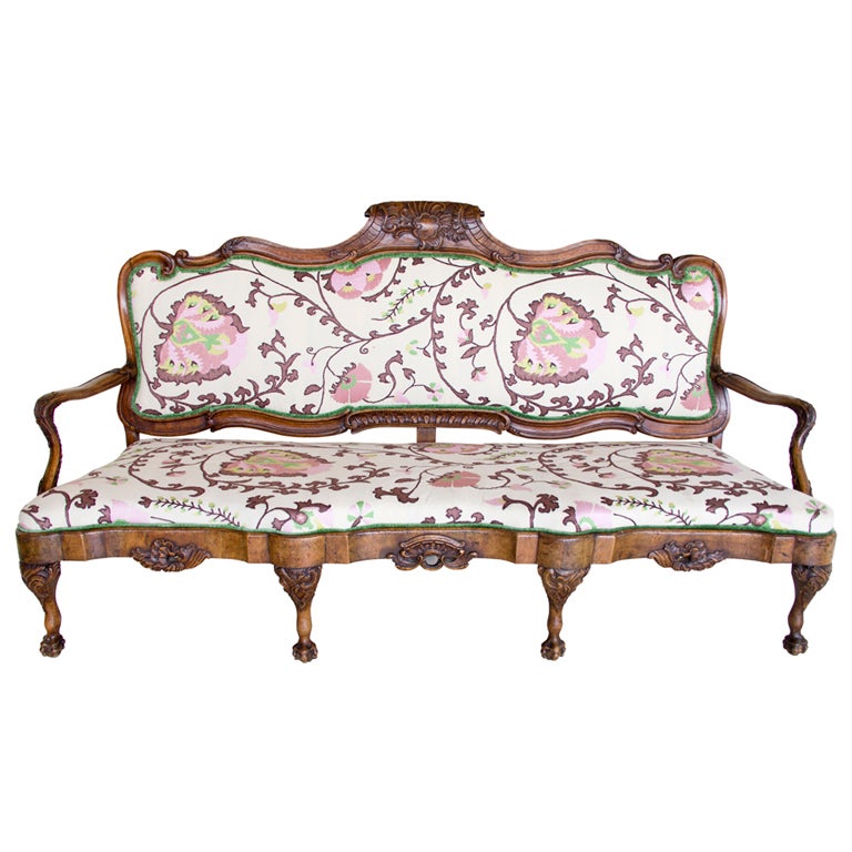 English Rococo Settee For Sale
