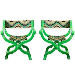 Pair of Dagobert Chairs, 19th Century