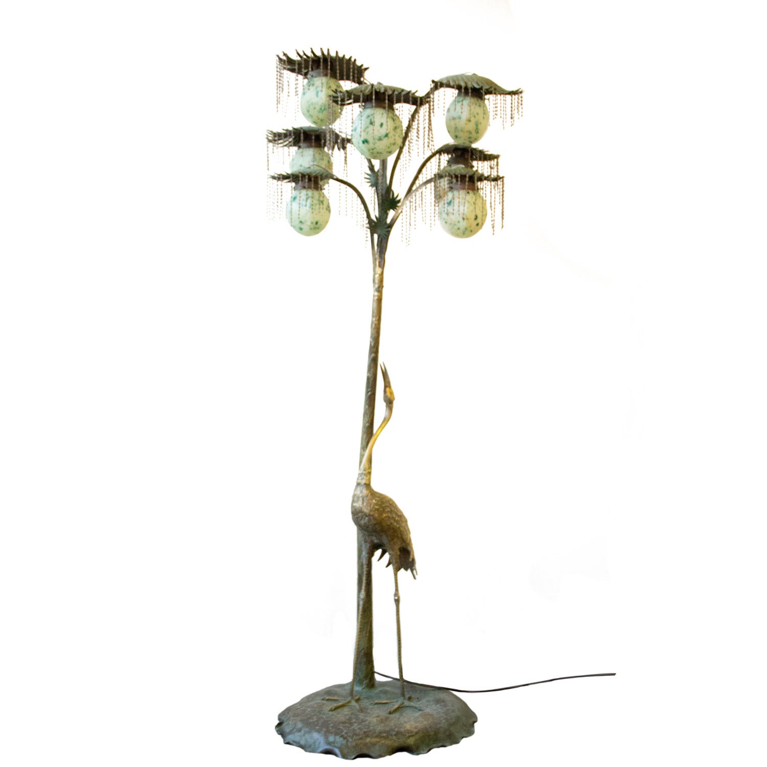 Bronze Art Nouveau Floor Lamp For Sale