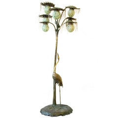 Bronze Art Nouveau Floor Lamp