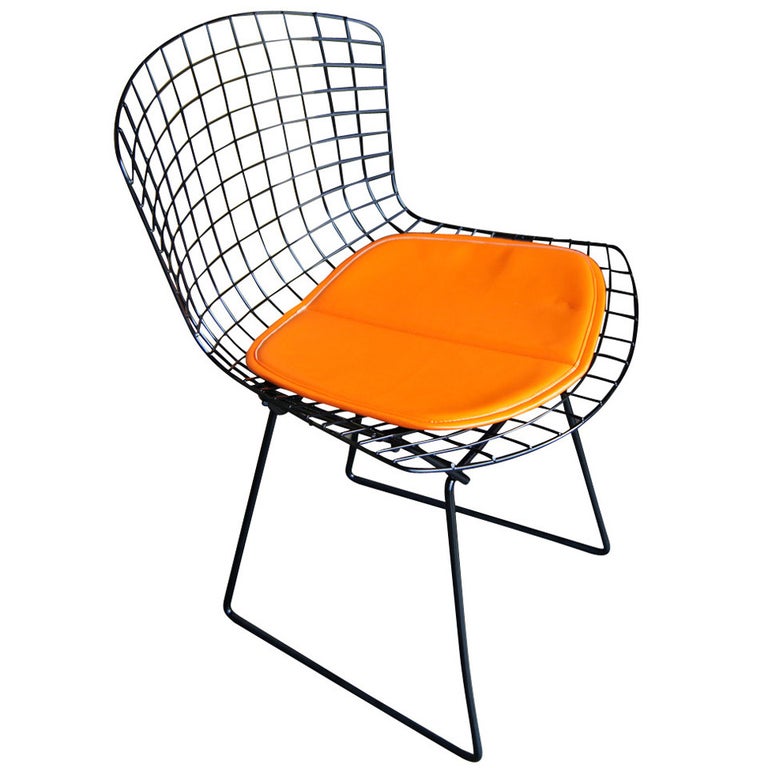 Vintage Harry Bertoia for Knoll Black Side Chair at 1stDibs