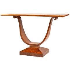Art Deco Moroccan Satinwood Console Table
