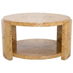 Art Deco Burr Wood Side Table