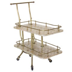 1950's Trolley with Oyster Shells and Brass