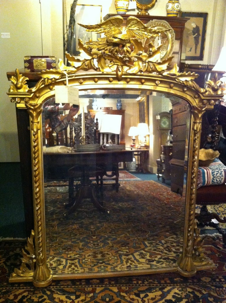 Mid 19th c. American Gilt Wood Mirror