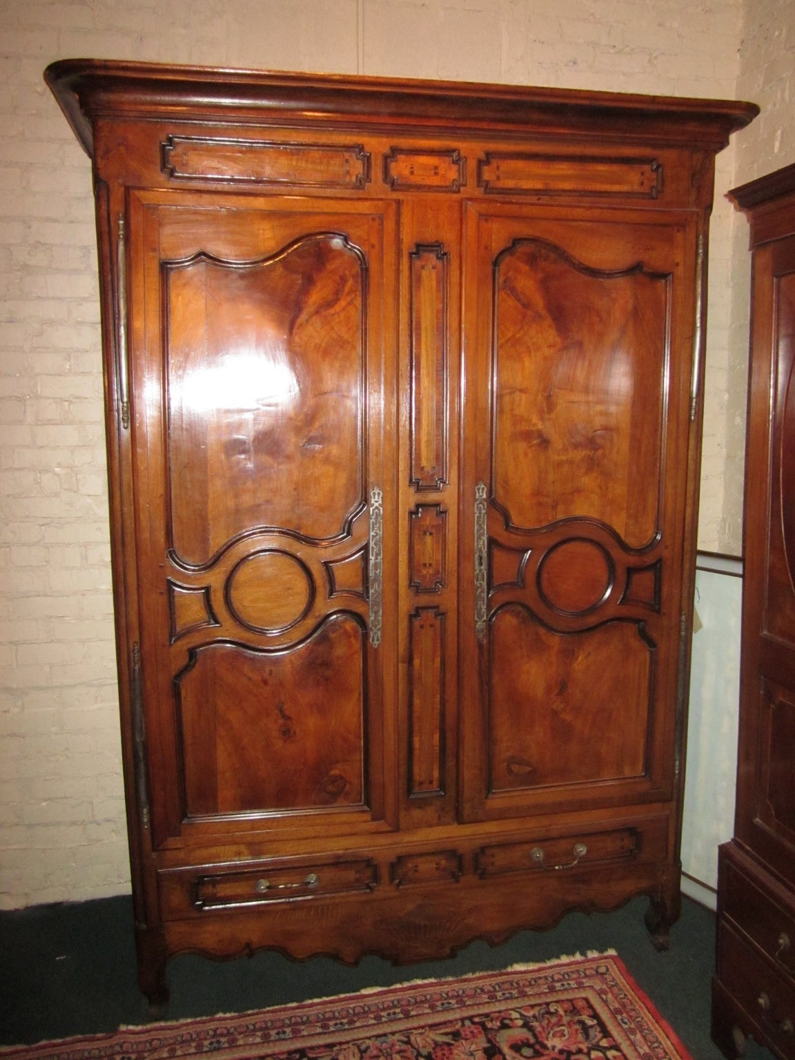 Late 18th c. French Walnut Armoire For Sale