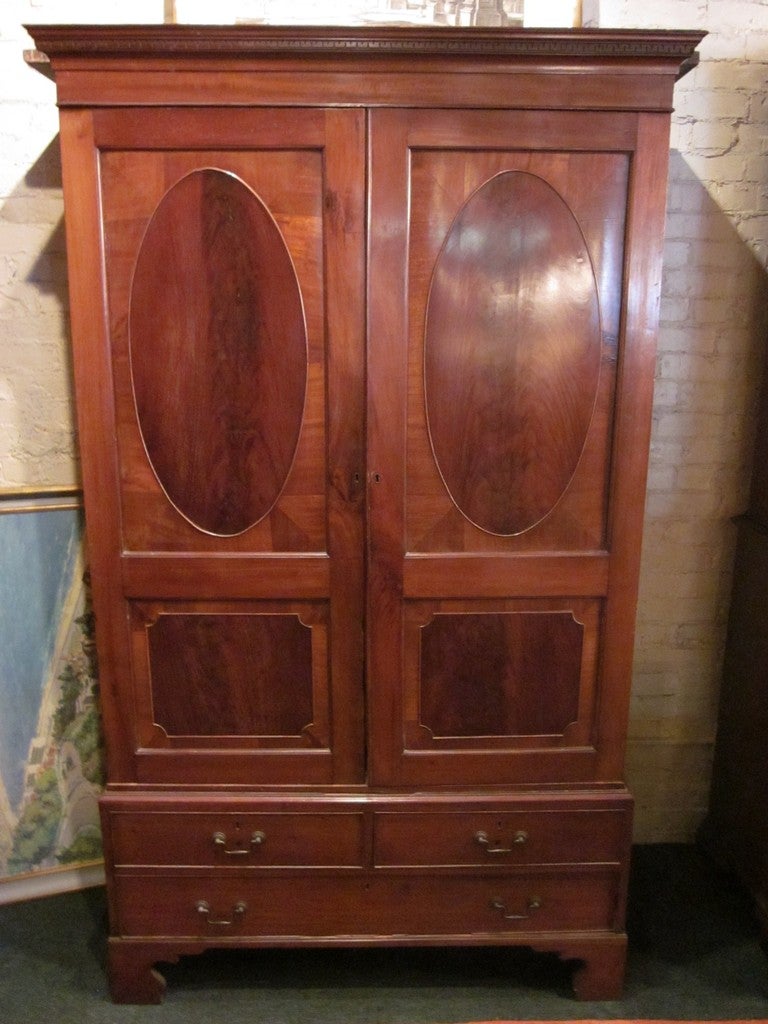 19th c. Mahogany Wardrobe