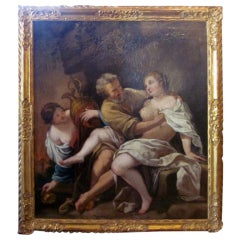 18th c. Italian Painting "Seduction Of Lott"