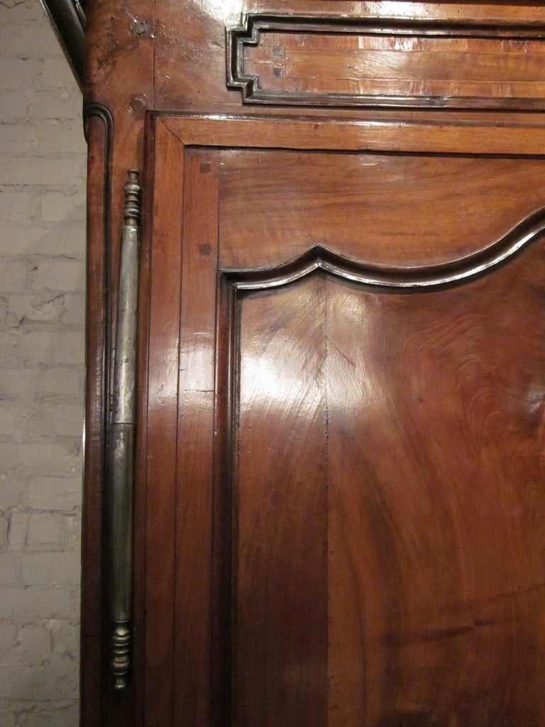 18th Century and Earlier Late 18th c. French Walnut Armoire For Sale