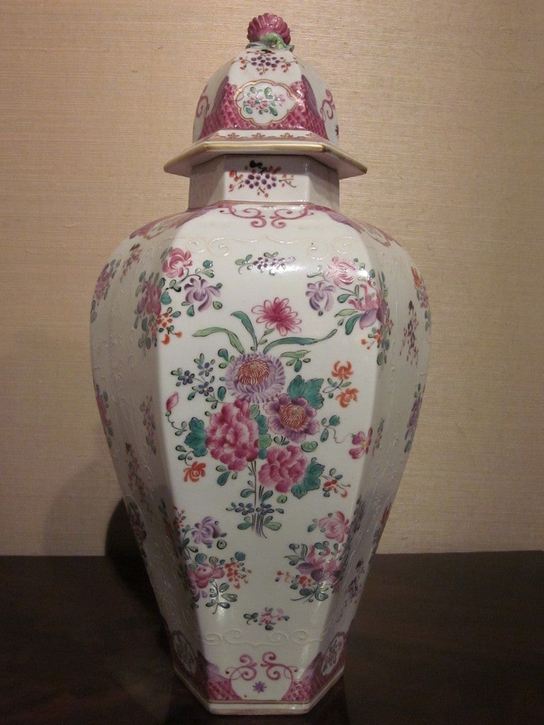 19th c. Samson Porcelain Jar For Sale 1