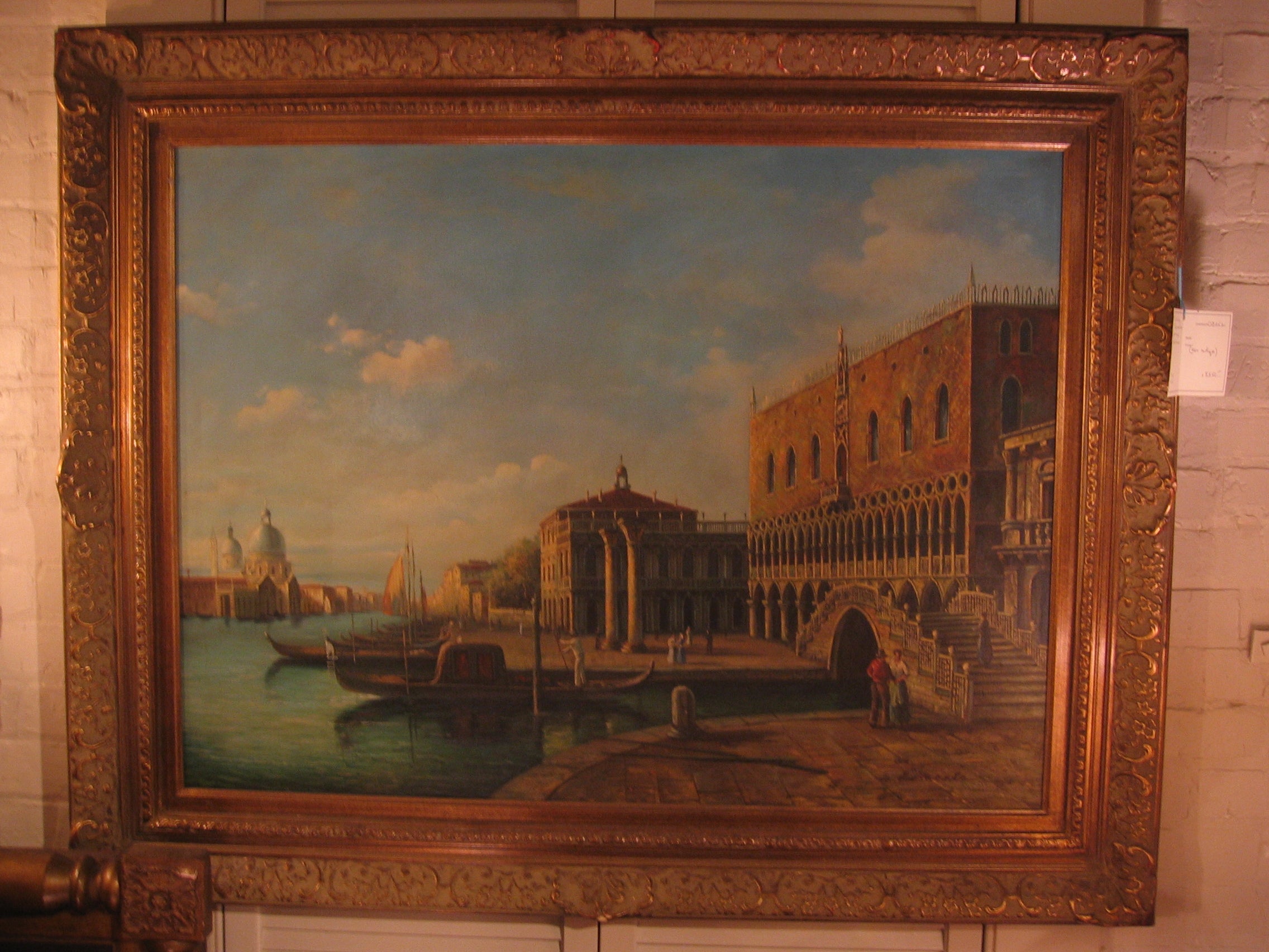 20th c. Painting of Venice Canal For Sale