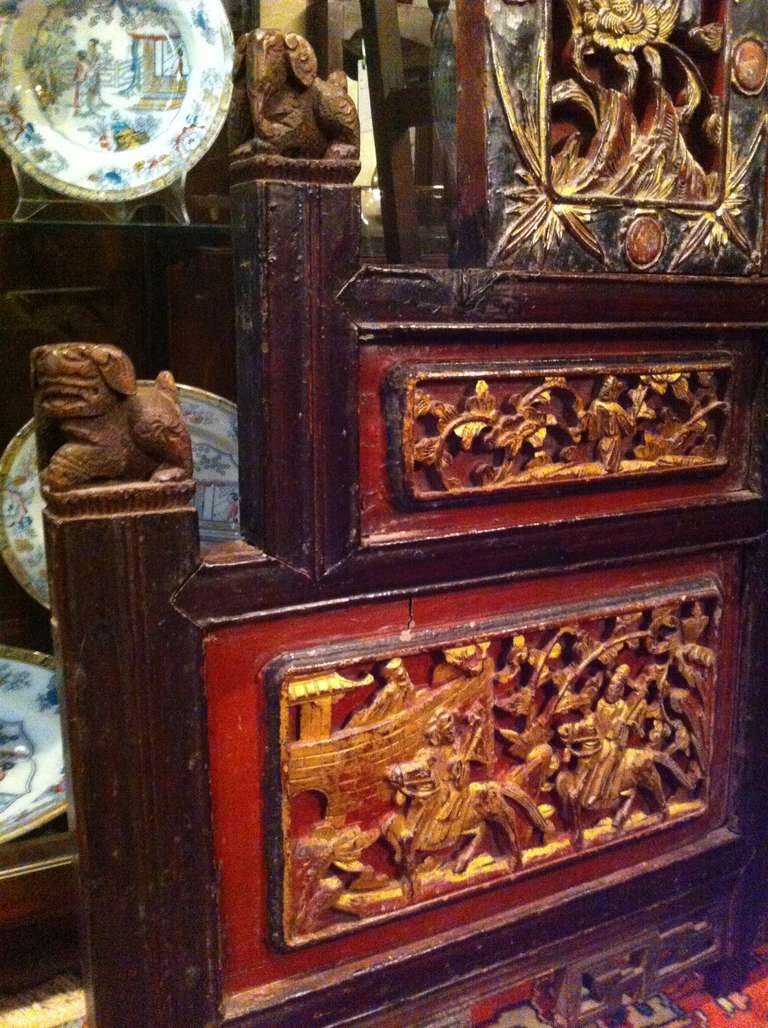 18th c. Chinese Gilted Carving For Sale 1