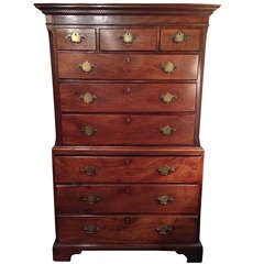 Late 18th century George III Mahogany Chest on Chest