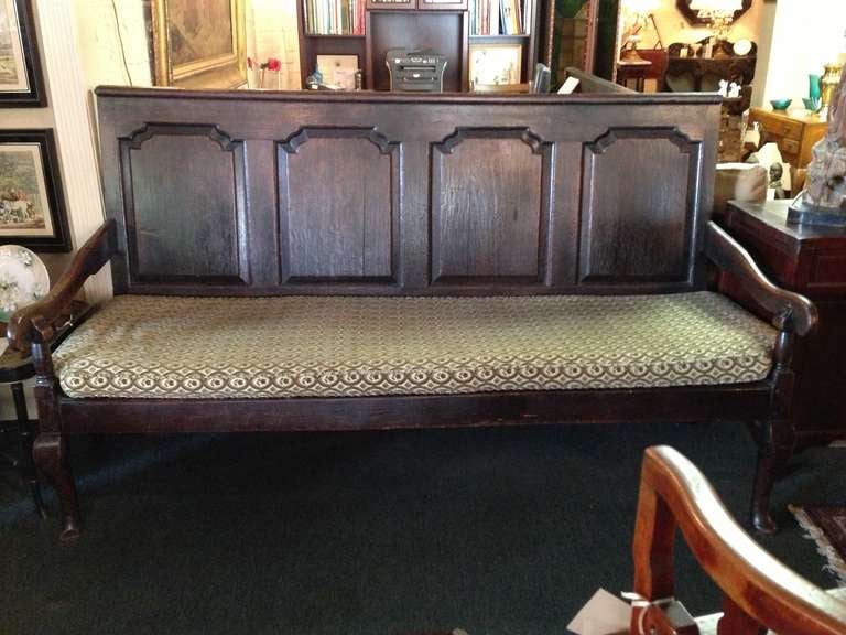 Mid 19th c. Oak Hall Settee