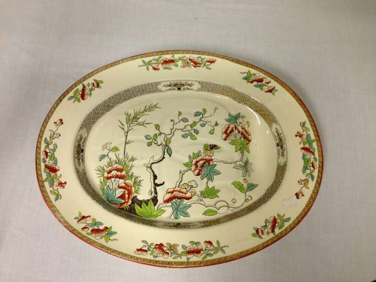 English lusterware Indian Tree pattern charger by Copeland.