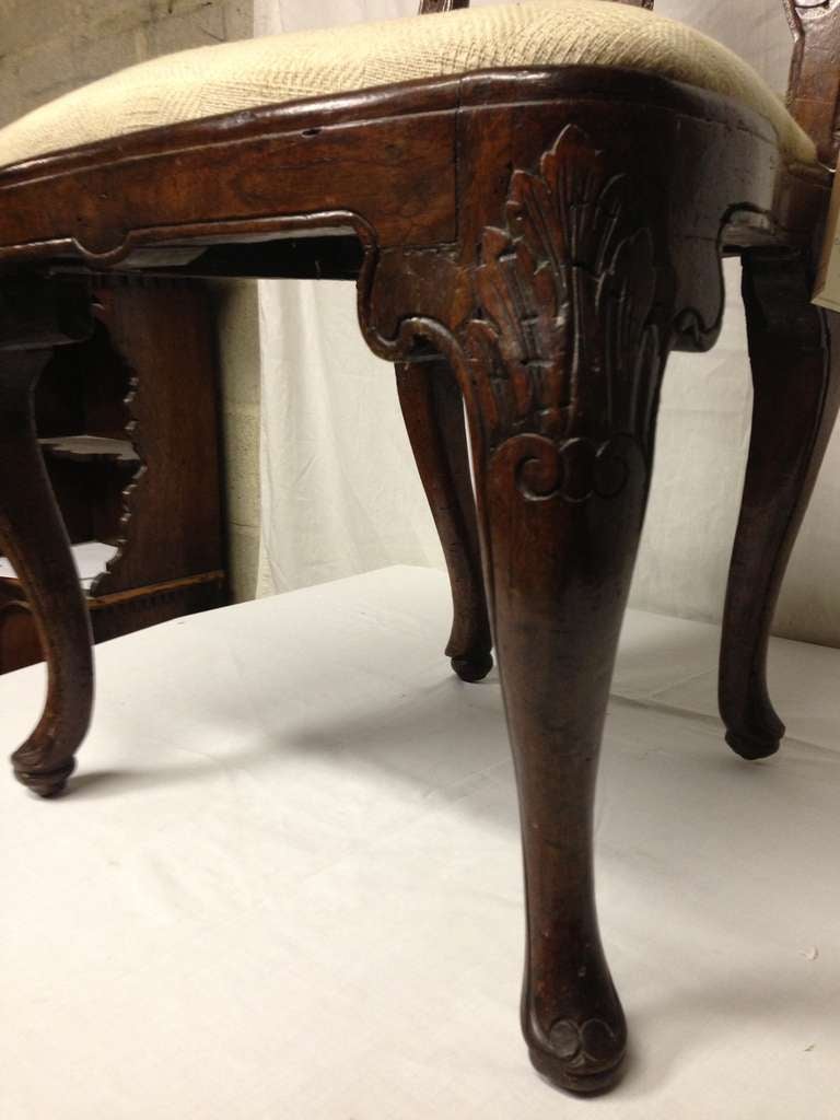 Late 18th c. Irish Chippendale Oak Chair For Sale 1
