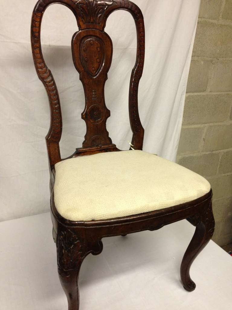 Late 18th c. Irish Chippendale Oak Chair For Sale 2