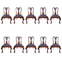 20th c. Queen Anne Mahogany Chairs
