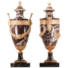 19th c. Marble Urns