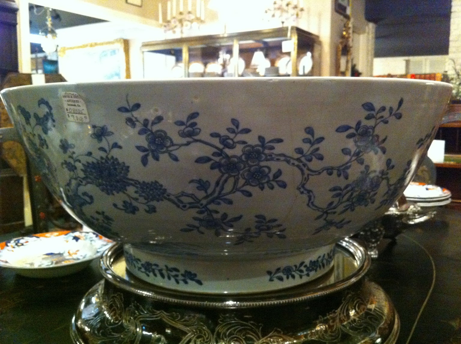 19th c. Chinese Punch Bowl For Sale