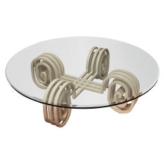 Lacquered Wood and Glass Coffee Table 2