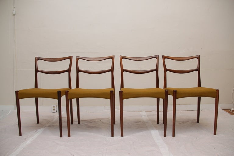 Mid-Century Modern H.W. Klein for Brahmin Rosewood Dining Chairs