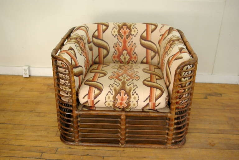 American Bamboo Lounge Chair in the Style of McGuire