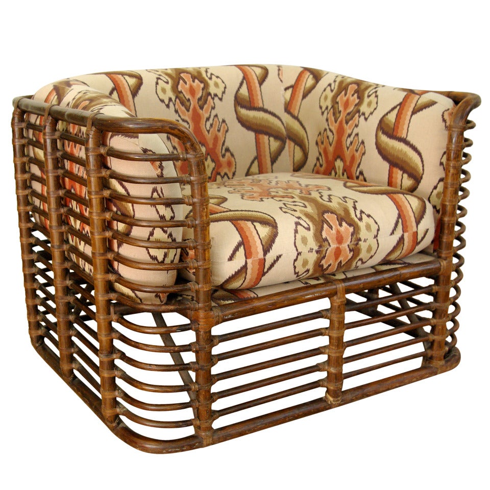 Bamboo Lounge Chair in the Style of McGuire