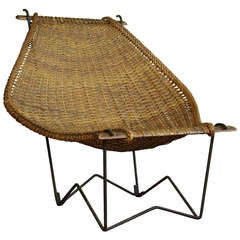 Vintage Woven Rattan "Duyan" Lounge Chair by John Risley