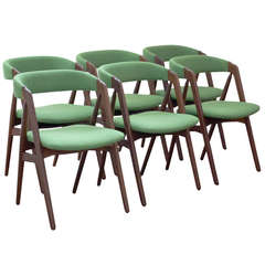Set of Six Kai Kristiansen Teak Dining Chairs