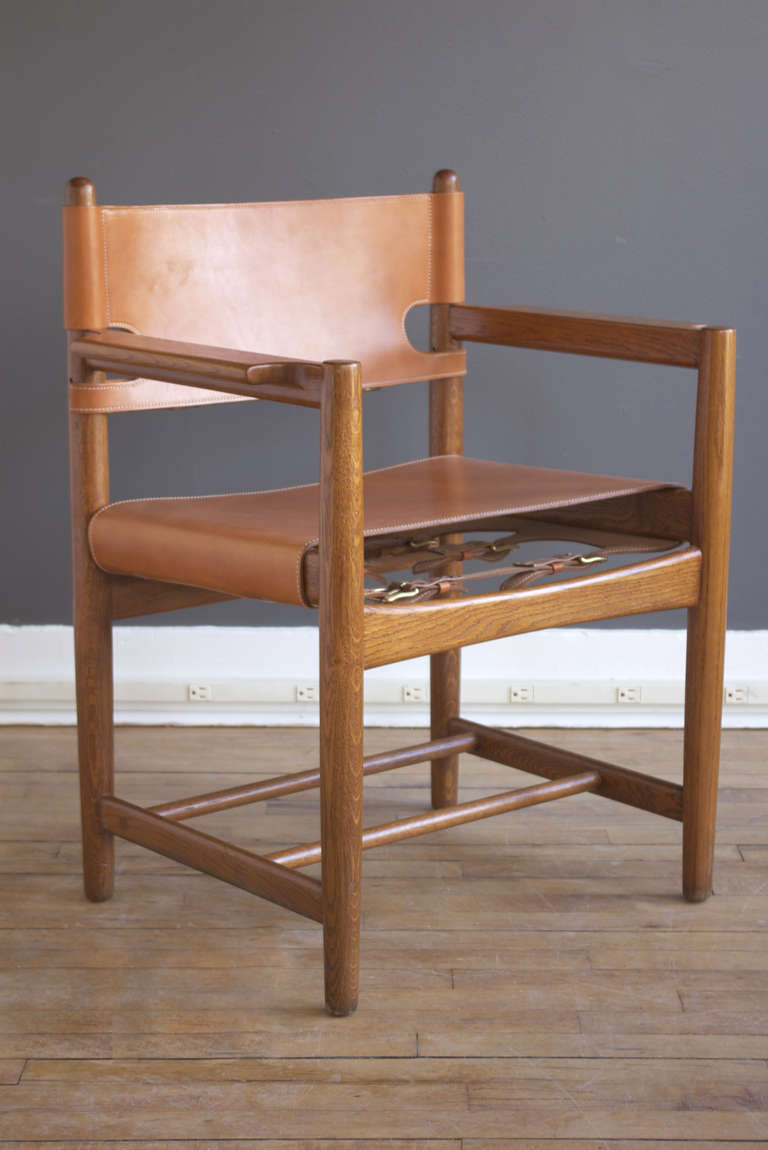 Børge Mogensen Oak and Leather Armchair