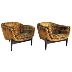 Pair of Adrian Pearsall Three-Legged Barrel Chairs