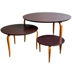 Set of Three Nesting Tables by Bruno Mathsson