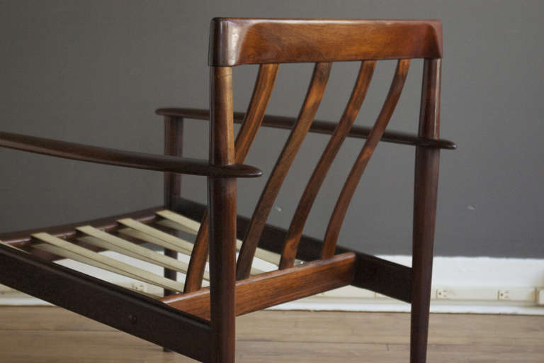 Rosewood Lounge Chair by Grete Jalk for P. Jeppesen In Good Condition In Cambridge, MA