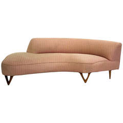 Curved Sofa in the Style of Vladimir Kagan