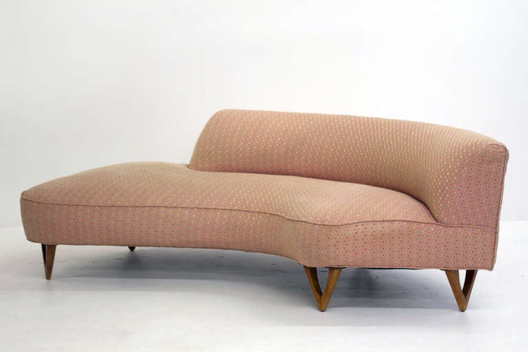 Curved Sofa in the Style of Vladimir Kagan at 1stdibs