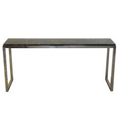 Marble and Chrome Console Table