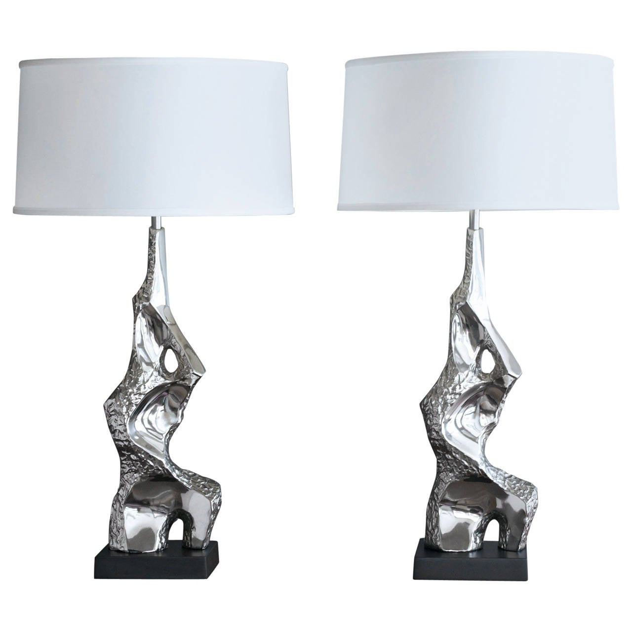 Pair Of Brutalist Chrome Table Lamps By Laurel At Stdibs - Pair Of Brutalist Chrome Table Lamps By Laurel pair of brutalist chrome table lamps by laurel at stdibs - pair of brutalist chrome table lamps by laurel