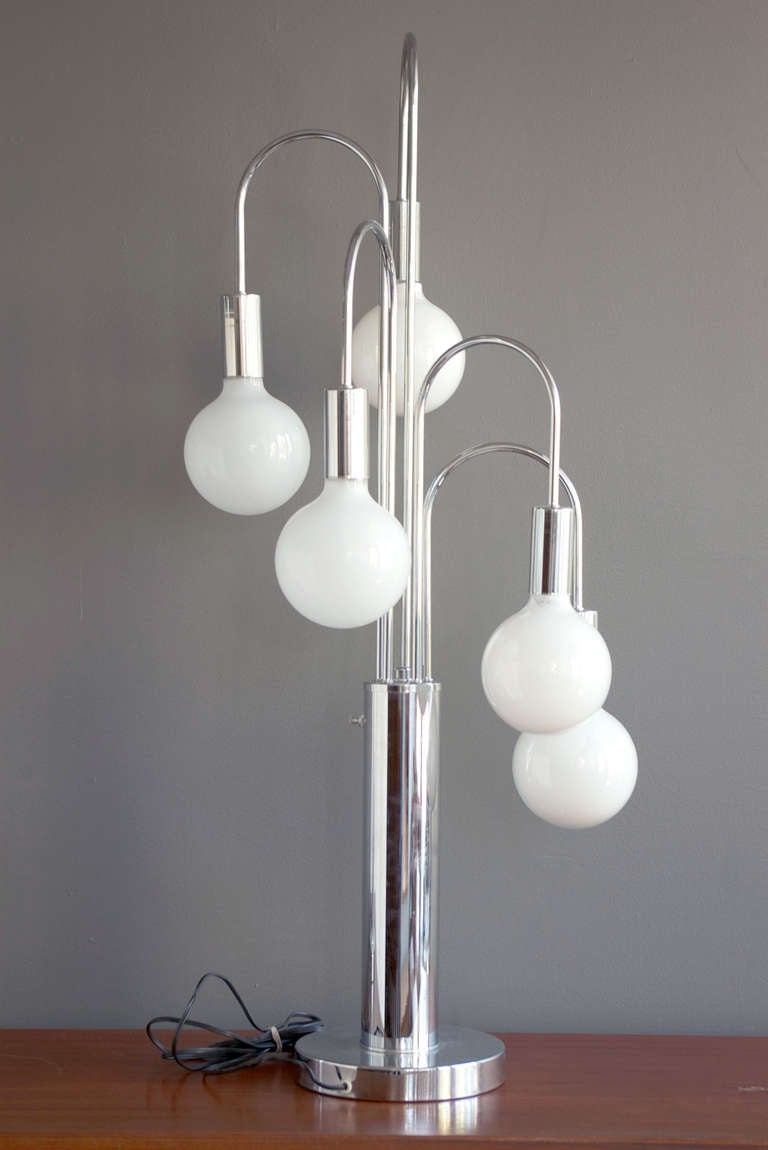 Mid-Century Modern Pair of Chrome 