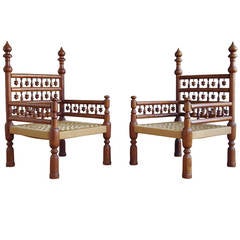 Pair of Low Indian Wedding Chairs