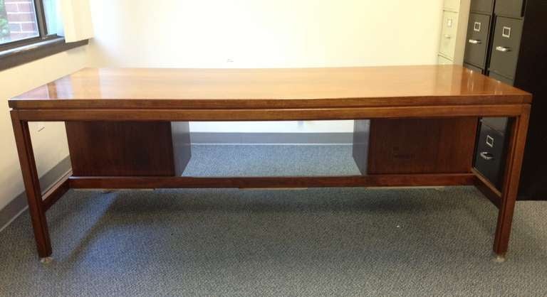 Mid-Century Modern Jens Risom Walnut Executive Desk