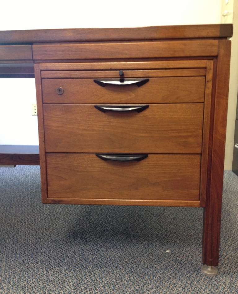 American Jens Risom Walnut Executive Desk