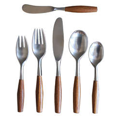 Thirty-Six Piece Set of "Fjord" Flatware by Jens Quistgaard for Dansk