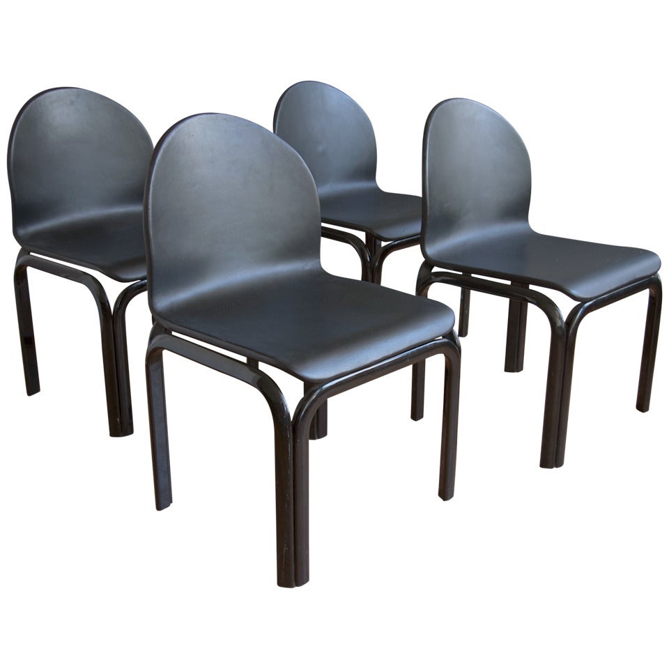 Set of Four Dining Chairs by Gae Aulenti for Knoll International