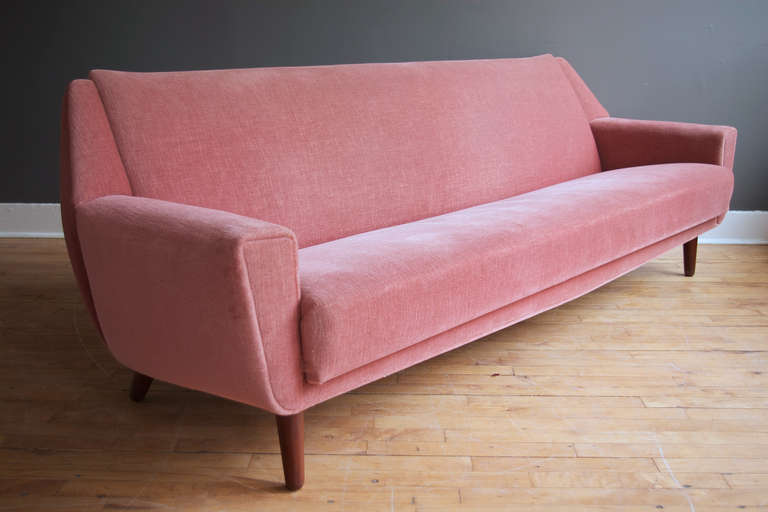Mid-Century Modern Danish Mohair Sofa in the Style of Kurt Østervig