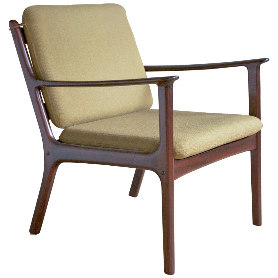 Ole Wanscher Mahogany Lounge Chair