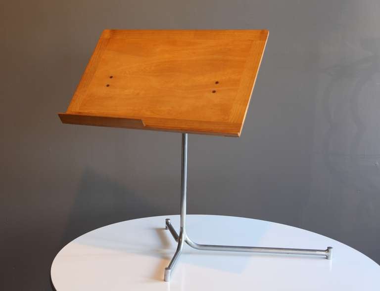 Classic modernist design by Swedish designer, Bruno Mathsson.    Bears makers mark of Firma Karl Mathsson.  Made in Vamano Sweden, circa 1936.  Fully adjustable, swivels and in near mint condition